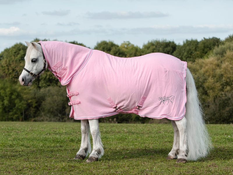 Swish Fleece Rug With Neck Cover - Baby Pink