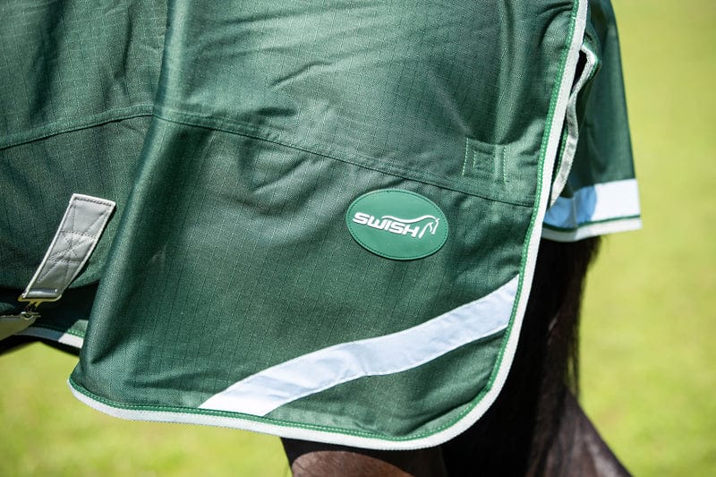 Swish 100g Detachable Neck Turnout Rug - Hunter Green