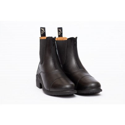 Elegance Leather Padded Zip Boots