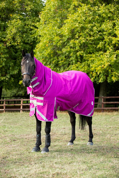 Swish 100g Detachable Neck Turnout Rug - Mulberry