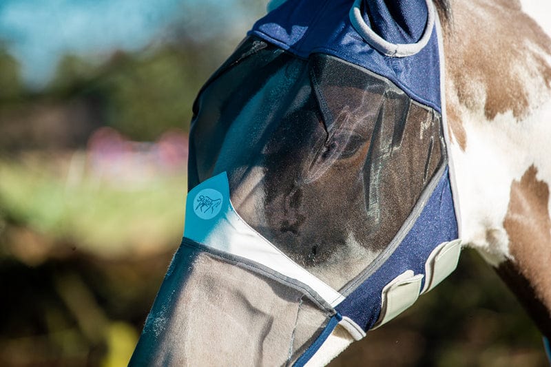 Swish Horse Fly Mask With Nose - Navy