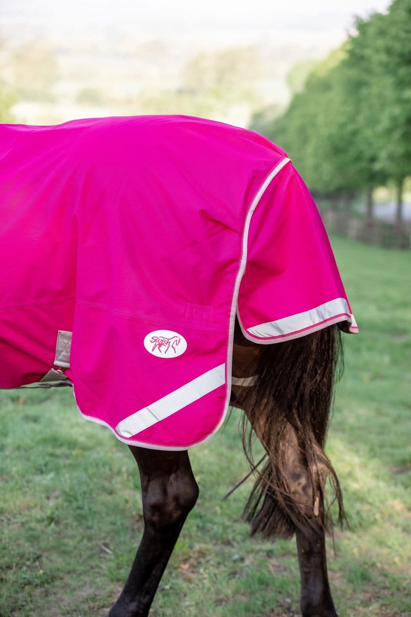 Swish 100g Detachable Neck Turnout Rug - Pink