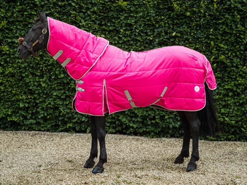 Swish 100g Stable Rug With Detachable Neck - Hi Vis Pink