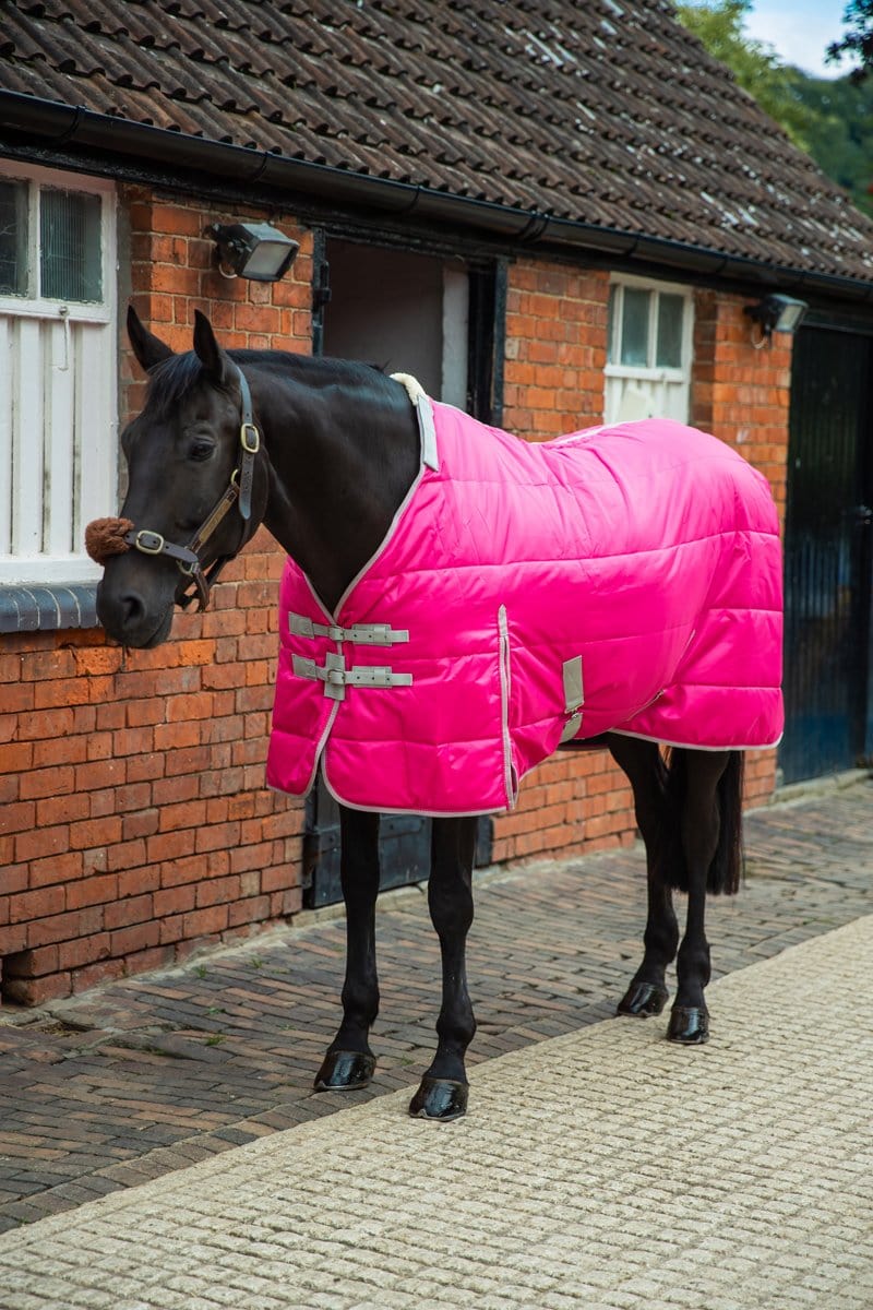 Swish 100g Stable Rug With Detachable Neck - Hi Vis Pink