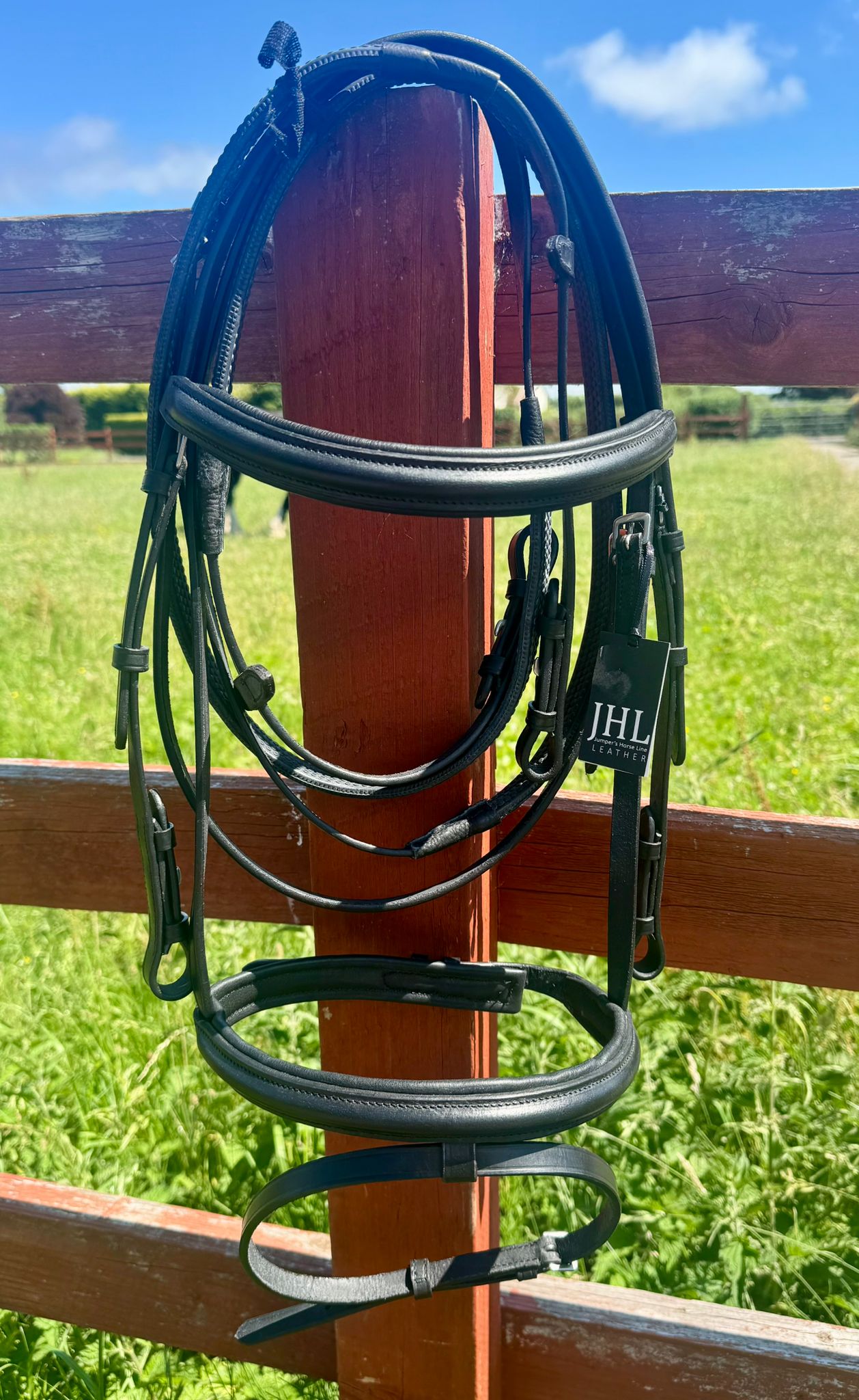 JHL Black Leather Flash Bridle