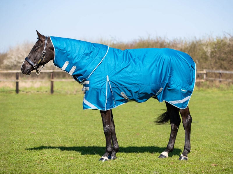 Swish 100g Detachable Neck Turnout Rug - Turquoise