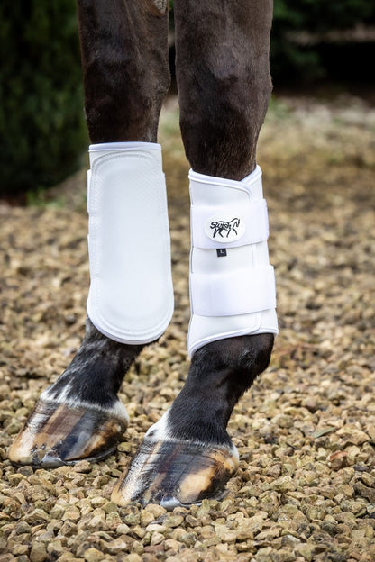 Swish Double Locking Brushing Boots - White