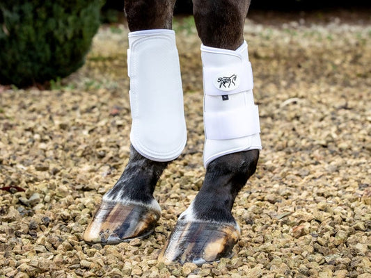 Swish Double Locking Brushing Boots - White