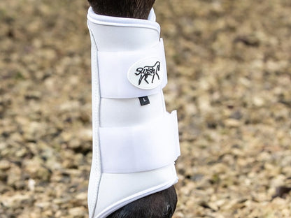 Swish Double Locking Brushing Boots - White
