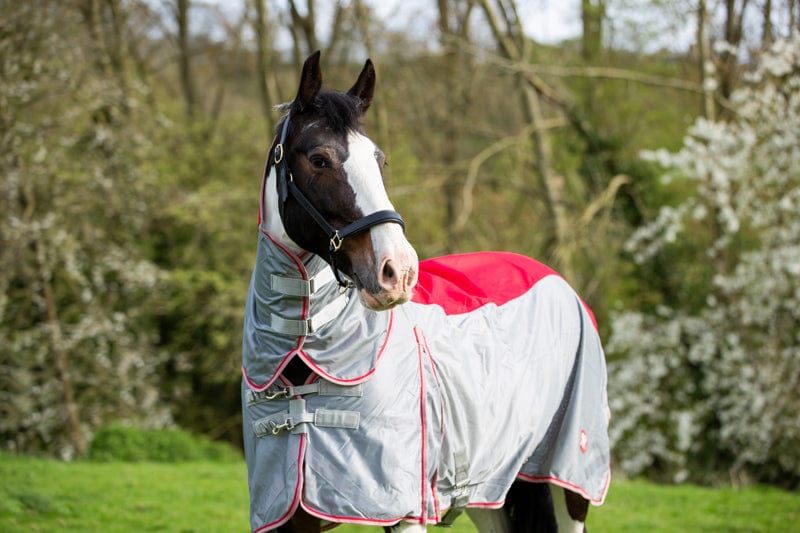 Swish WIDE FIT Fly Turnout Combination Rug - Red (Mesh)