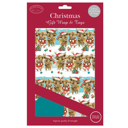 Christmas Wrapping Paper- Highland Cows